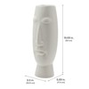 Mikasa 6.5x6.89x19.69 Inch White Ceramic Face Vase
