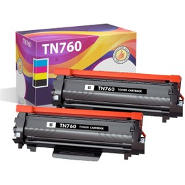 TN760 TN730 Toner for Brother Printer: Compatible with Brother MFC-L2710DW HL-L2390DW MFC-L2750DW, DCP-L2550DW HL-L2370DW HL-L2350DW TN-730/TN-760 TN-760 TN-730 High Yield Black Cartridge 2Pack