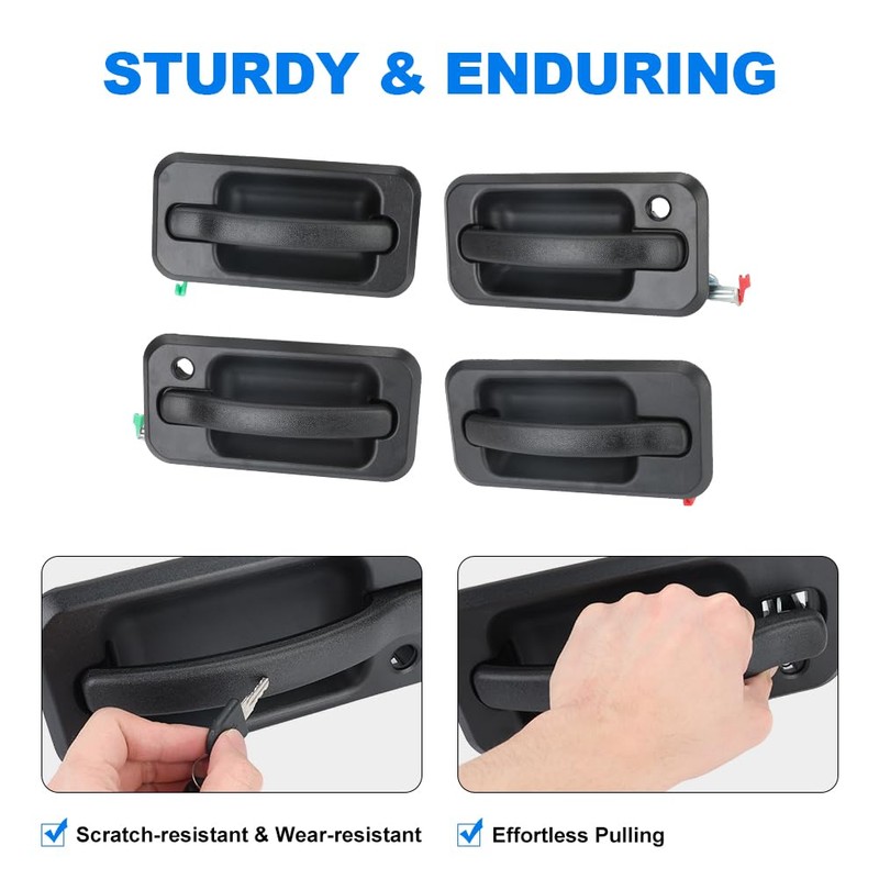 JDMON 4PCS Exterior Door Handles Replacement for Hummer H2 2003-2009