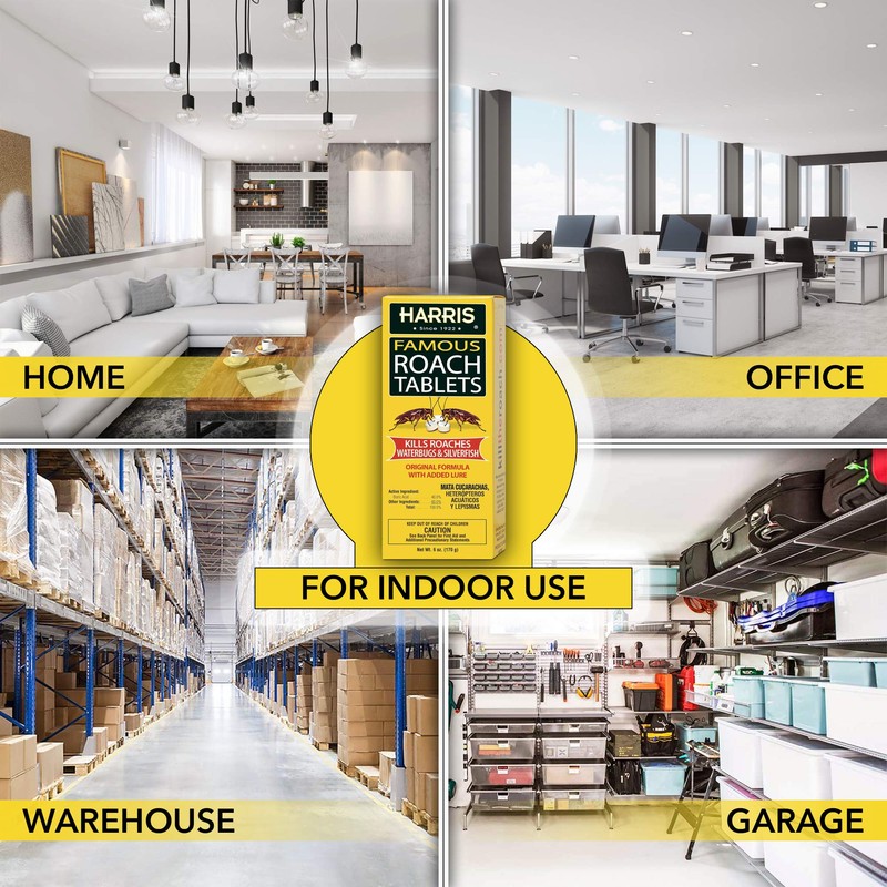 Harris Roach Tablets, Boric Acid Roach Killer with Lure, Alternative