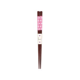 田中箸店 若狭塗箸ドット ホワイトピンク 16.5cm