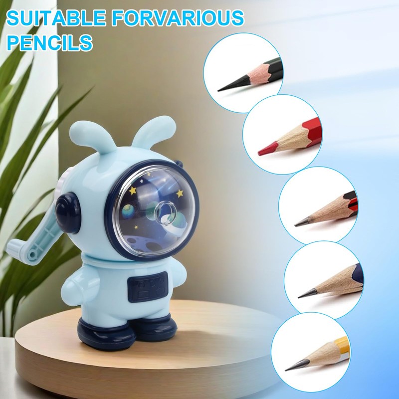 Manual Sharpener, Pencil Sharpener, Pencil Sharpener with Crank, 3 Thickness