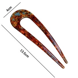 Harukita U-shaped Hair Clips, Hair Ornament, U-pins, Hair Accessory, Tortoise Shell Pattern, Kimono Accessory, Stylish, Simple, Coming-of-Age Ceremonies, Graduation Ceremonies, Weddings, Pack of 5