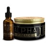 Kit Ouro Aceite Oil Bergamota Y Pomada Barba Bigote Alpha