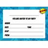 12 x Comic Superhero Style Birthday Party Invitations (Invitations Only)