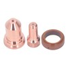 21Pcs Electrode Nozzle Set Brass 1.3mm Dia Nozzles Plasma Cutting