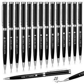 Fumete 20 Pcs Ideas Inspirational Religious Pens Bible Verse Ballpoint Pens Christian Scriptures Pens with Engraved Quotes Pastor Appreciation Gift Religious Gifts for Men Women Church(Stylish Style)