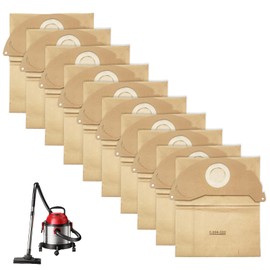10 sacchetti per aspirapolvere Kärcher 6.959-130.0, sacchetti filtranti, sacchetti usa e getta per Karcher WD2, MV2, WD2.000, WD2.399, A2004, A2054, A2099, A2000