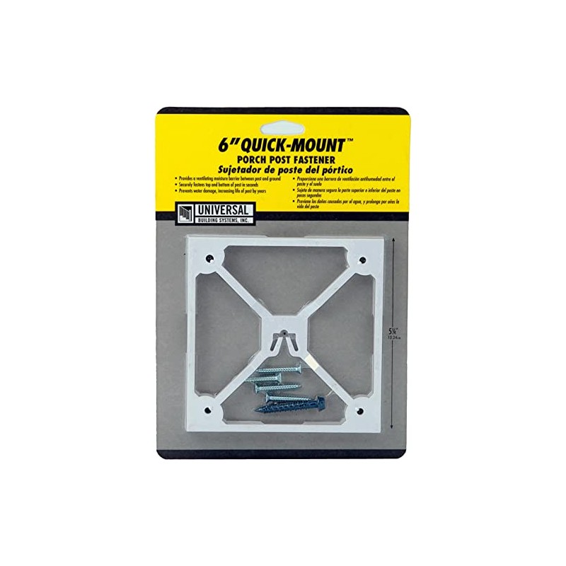 6" Quick-Mount Porch Post Fastener UBS