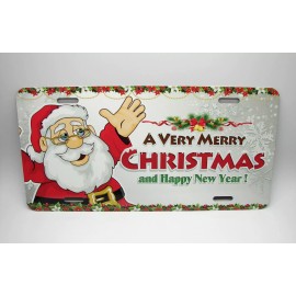 DIGIART INTERNATIONAL MERRY CHRISTMAS METAL LICENSE PLATE NEW YEAR SEASONAL SPIRITUAL HAPPY HOLIDAYS