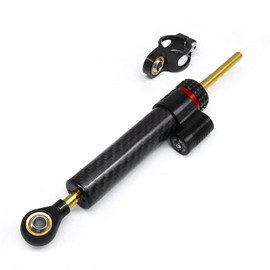 PROCNC Universal Motorcycle Steering Damper Stabilizer Fit for YZF R1 R3 R6 R7 R15 R125 R25 FZ09 MT07 MT09 GSXR600 GSXR750 GSXR1000 GSX1300R CBR500R 600RR 1000RR ZX4R ZX6R ZX10R ZX14R S1000RR (Black)