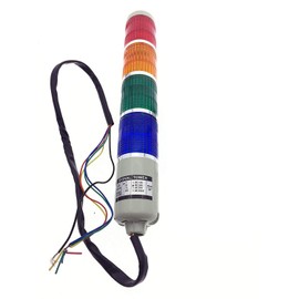 YXQ DC 24V 5W Industrial Signal Warning Light, 4 Colors Blub Steady on Red Green Yellow Blue Tower Lamp Stack Alarm