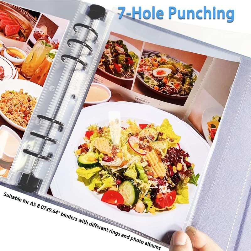 6x8.5” Binder Sheets Sleeves for 8.07 x 9.64 Binder 6Ring