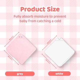 WRQIOO 2 Pcs Hooded Baby Towel, Absorbent Baby Towel with Hood, Animal Design Cute Baby Bath Towel, Soft baby towels newborn for Baby Boys Girls 31.5 x 31.5 Inch (Cat+Bear)