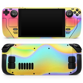DesignSkinz - Compatible with Steam Deck - PC Skin Decal Protective Scratch Resistant Vinyl Wrap Gaming Cover - Abstract Neon Wave V8