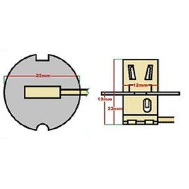 LUKS H3 35W Bulb 13.2 V, 43 W, PK22s Base, T-3.5 Shape