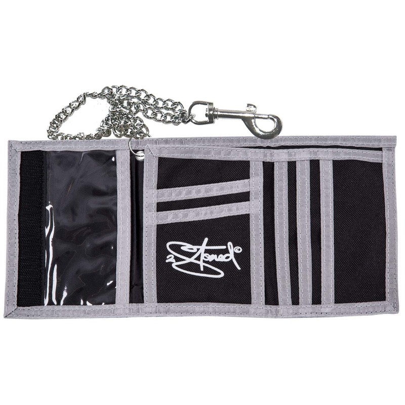 2Stoned Wallet Embroidered with Chain and Velcro Fastening Camo Gym