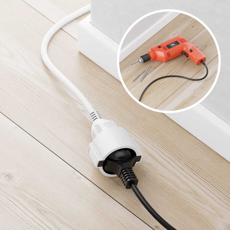 Extension earthing contact plug (type F) 90° - earthing contact