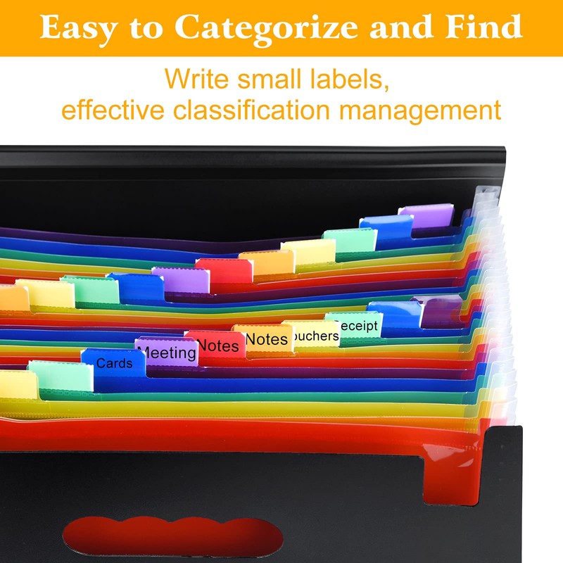 ELECLAND 24 Pockets Expanding File Folders Portable Accordion File Organizer