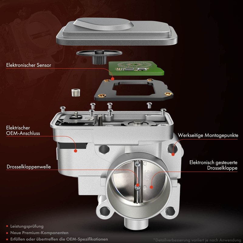 Frankberg 1 x Throttle Valve Throttle Body Compatible with B-Max