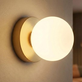 Battery Operated Wall Sconce, Dimmable Wireless Gold Wall Lamp with 5200mAh Rechargeable Battery, Portables Cordless Wall Light Fixtures for Painting Living Room Bedroom Bathroom Hallway Decor