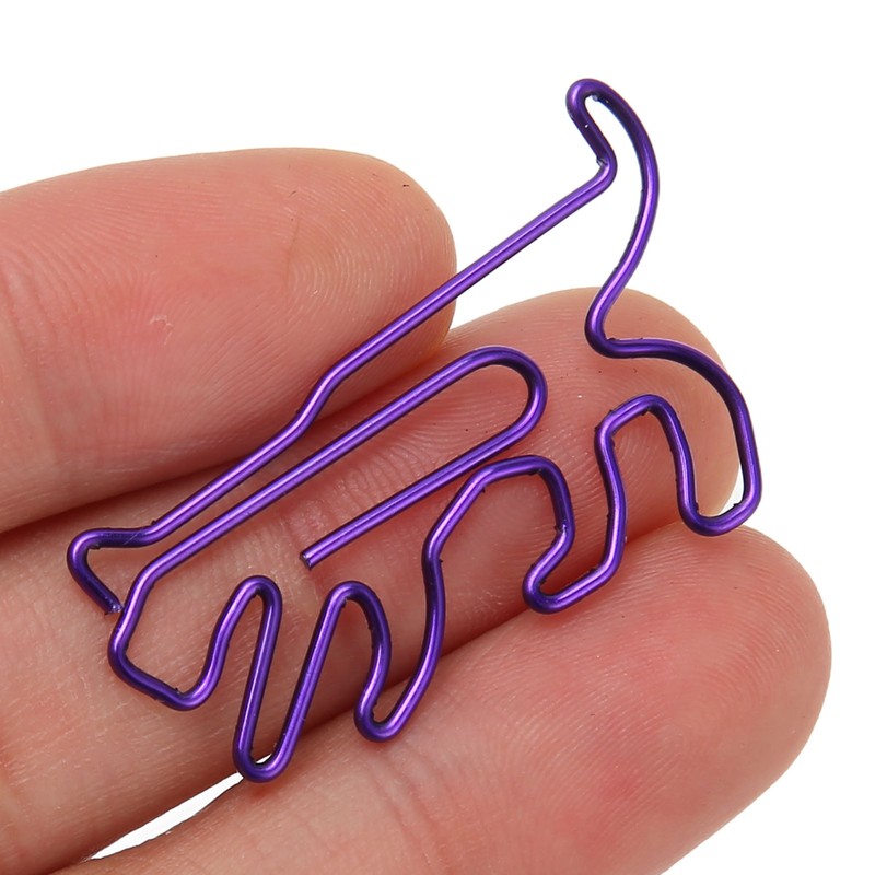 100Pcs Cute Paper Clips Animal Style Exquisite Bright Electroplated Anti