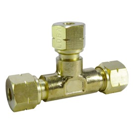 Flowbal RTZ-0208 Copper Tube Ring Joint 3-Way Ring Cheese 0.04 x 0.3 inches (1/4 x 8 mm)