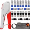 Taiss Coax Cable Crimper Tool Kit with 20 PCS F