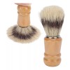 Veraly Kit 5p Cuidado De Barba Cepillo Bambú Tijera Navaja
