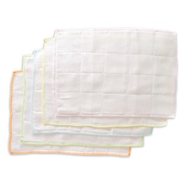 Sanbelm K06900 Dish Cloth, No Fluorescent Dyes, 100% Cotton, Recommended by Teacher Bistro Cotton Gauze Towels, Pack of 5, White
