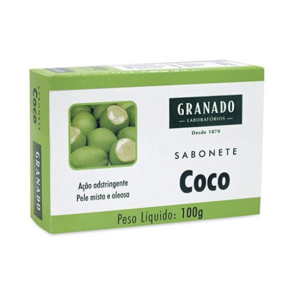 Linha Tratamento Granado - Sabonete em Barra Coco 100 Gr - (Granado Treatment Collection - Coconut bar Soap Net 3.1 Oz)