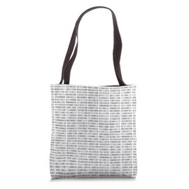 Binary Code Pattern with Digits in Screen Tote Bag