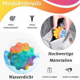 Pack of 6 Children's Anti-Stress Balls, Stress Ball, Anti-Stress Toy, Sensory Stress Ball, Squeeze Ball Toy for Children, Party Bags, Birthday Gifts