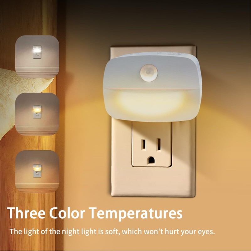 Night Light Socket with Motion Sensor Indoor - [Pack of