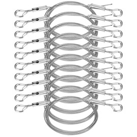 10 Pcs Adjustable Picture Hanging Wire, 6.56FT Mirror Frame Hanging Kit, Heavy Duty Stainless Steel Wire Rope for Hangings Mirrors,Frames,Pictures,Billboards,Basket,Flowerpot,Supports Up to 66lbs