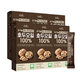 Nutrinus Organic Walnut Oil 100% Extra Virgin Cold Pressed 10 sachets 6 / 뉴트리너스 유기농 호두오일100% 엑스트라버진 냉압착 10포 6개