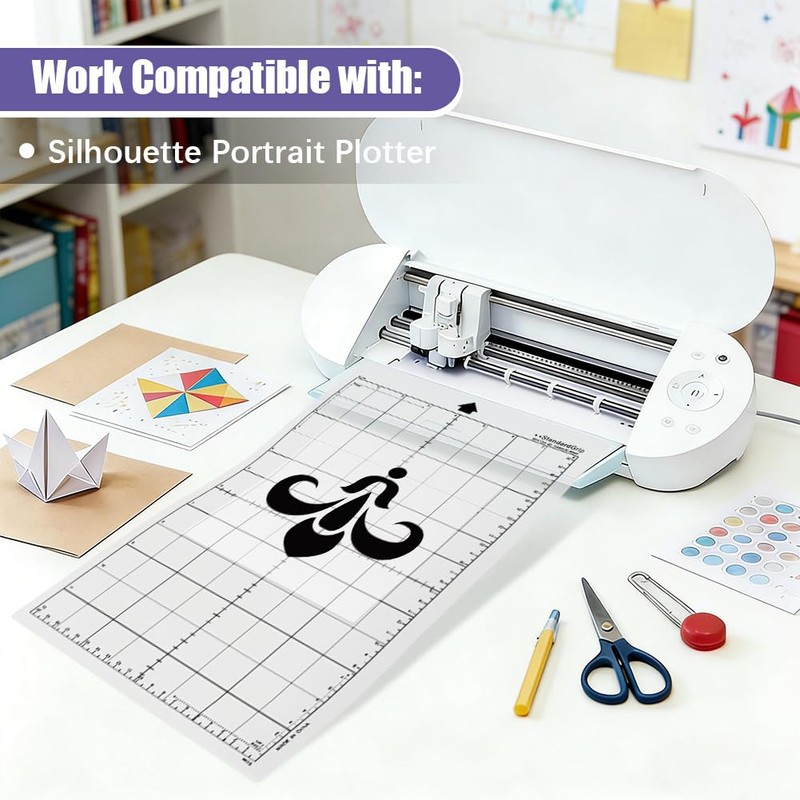 Cowhilan 6 Pack StandardGrip Cutting Mats 8x12 inch for Silhouette