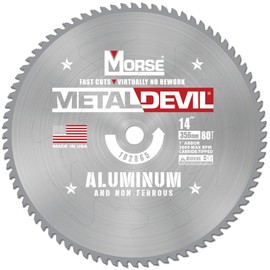 Morse Metal Devil CSM1480FNFC, Circular Saw Blade, Carbide Tipped, Aluminum Cutting, 14 inch, 1 Pack