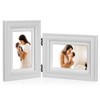 Tamolus 5X7 Double Wooden Hinged Picture Frame Vertical and Horizontal