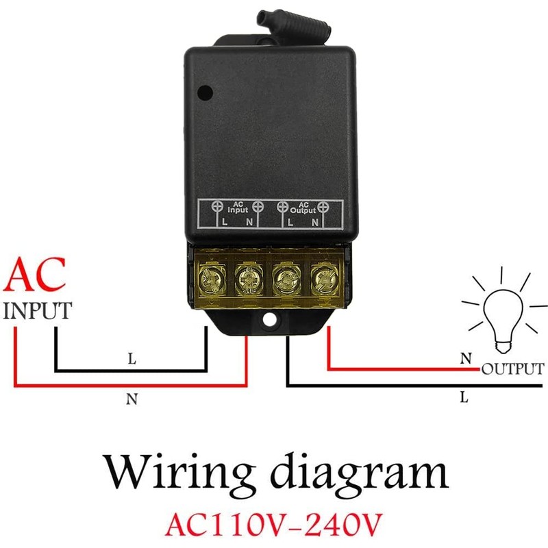 QIACHIP 30A Relay Wireless Remote Switch, AC 110V 120V 240V