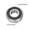 sourcing map 50pcs 695-2RS Deep Groove Ball Bearings 5x13x4mm Chrome