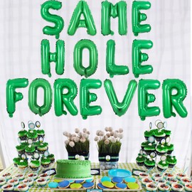 Wonmelody Golf Bachelor Party Decorations for Men Same Hole Forever Balloons Banner Party Decor for Bachelor Green Gray Balloons Bachelor Party Golf Themed 30th 20th Birthday Party Decorations