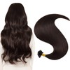 U-Tip Real Hair Bondings Extensions, 50 cm, Dark Brown #2