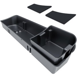 YITAMOTOR Rear Under Seat Storage Fit Ford 2015-2025 F150 & 2017-2024 Super Duty SuperCrew/Crew Cab, Upgraded Truck Organizer Underseat Storage Box for F-150 F250 F350 F450 F550