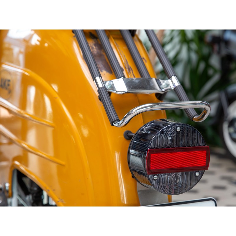 VEBCO Round Rear Light Smoke Grey with Reflector in Red,