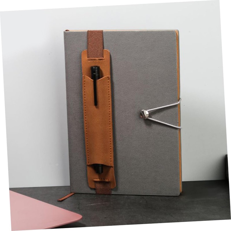4 piezas Protector de Bolígrafo de Cuero Elástico para Cuadernos