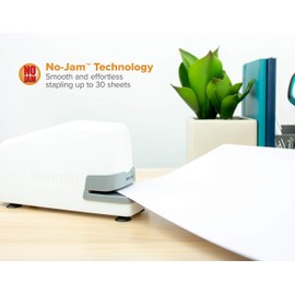 Bostitch Office Impulse 25 Sheet Electric Stapler - Heavy Duty, No-Jam with Trusted Warranty Guaranteed by Bostitch, White (02011)