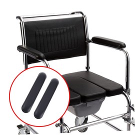 TOVINANNA 2pcs Wheelchair Armrest Mats Pvc Sponge Pad Black Armrest Cushion Replacement for Memory