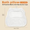 Bath Pillow for Tub,48 Non-Slip Suction Cups,Soft 4D Breathable Air