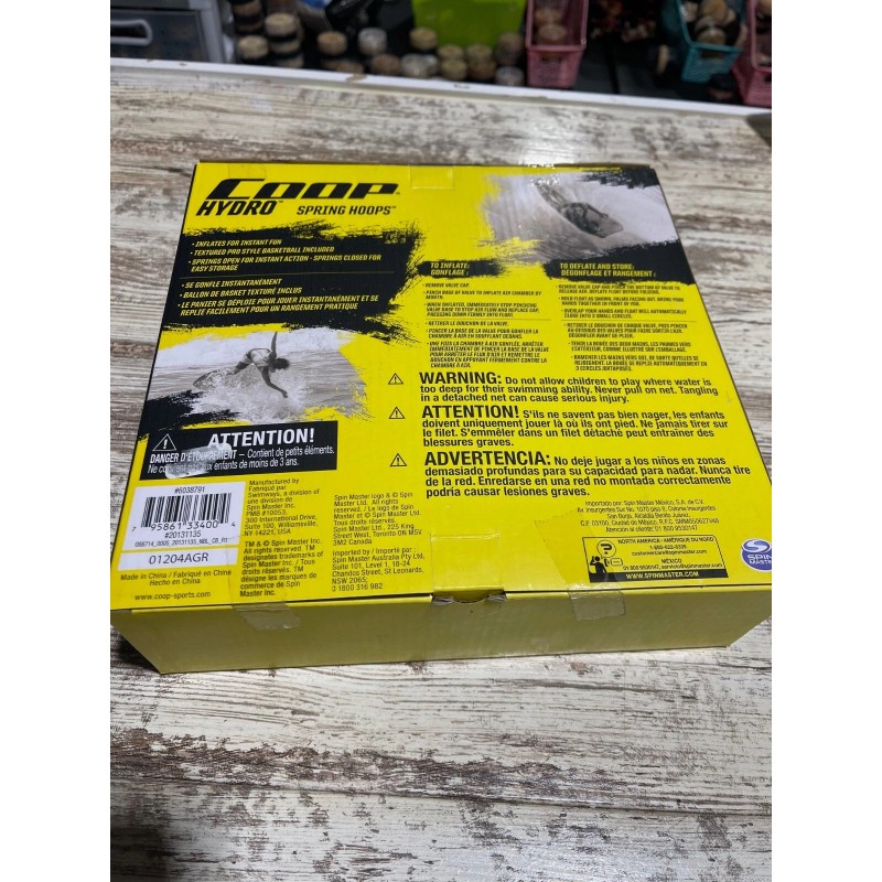 SwimWays Coop Hydro Spring Hoops, Inflatable Basketball Hoop for Swimming